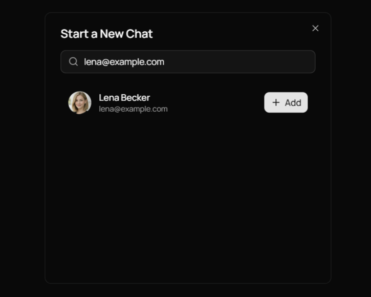 Start a new chat modal